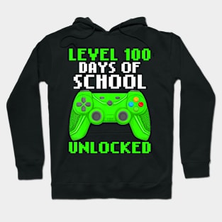 Level 100 Days Of School Completed Gaming Controller Hoodie